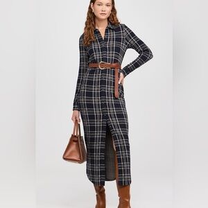 Faherty Legend Sweater Maxi Dress in Dakota Plaid